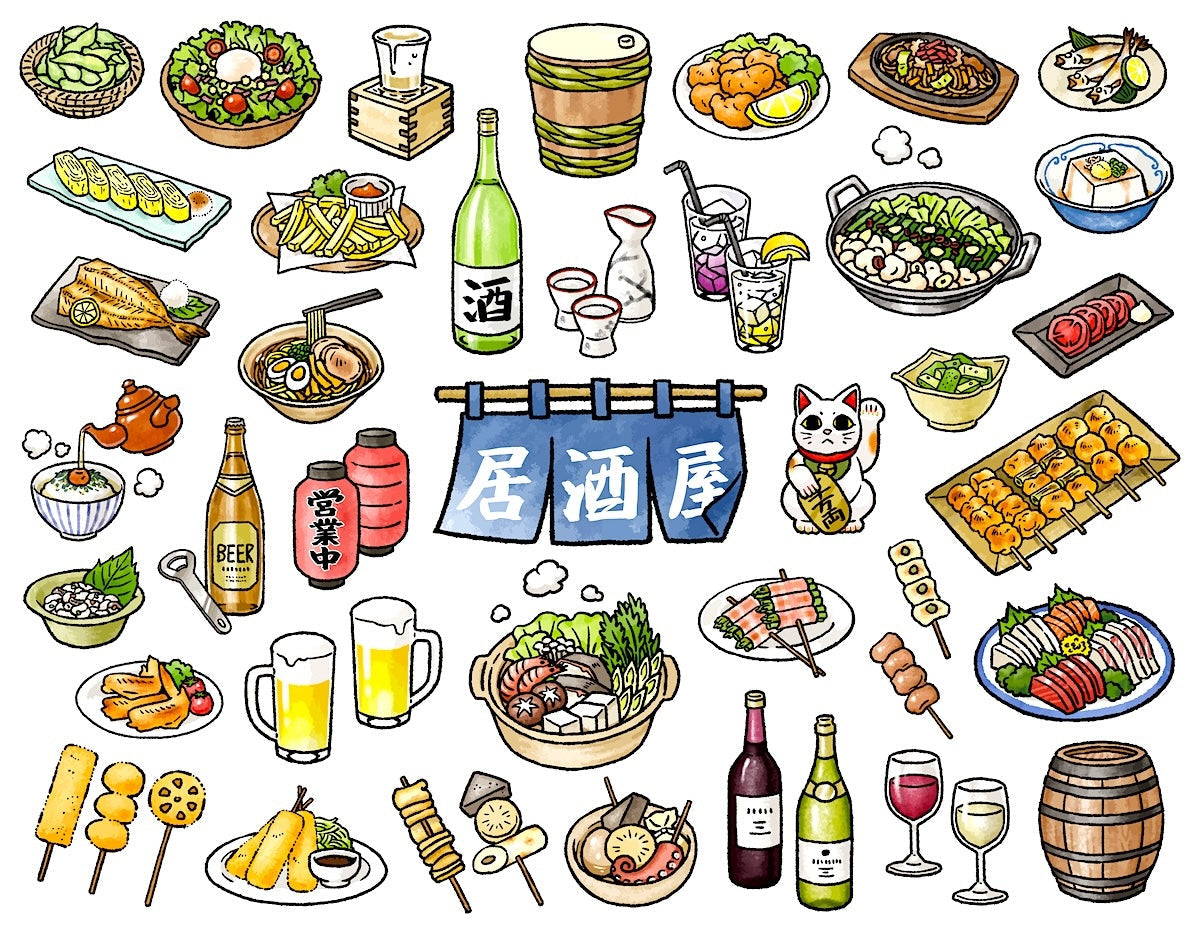 izakaya menu illustration