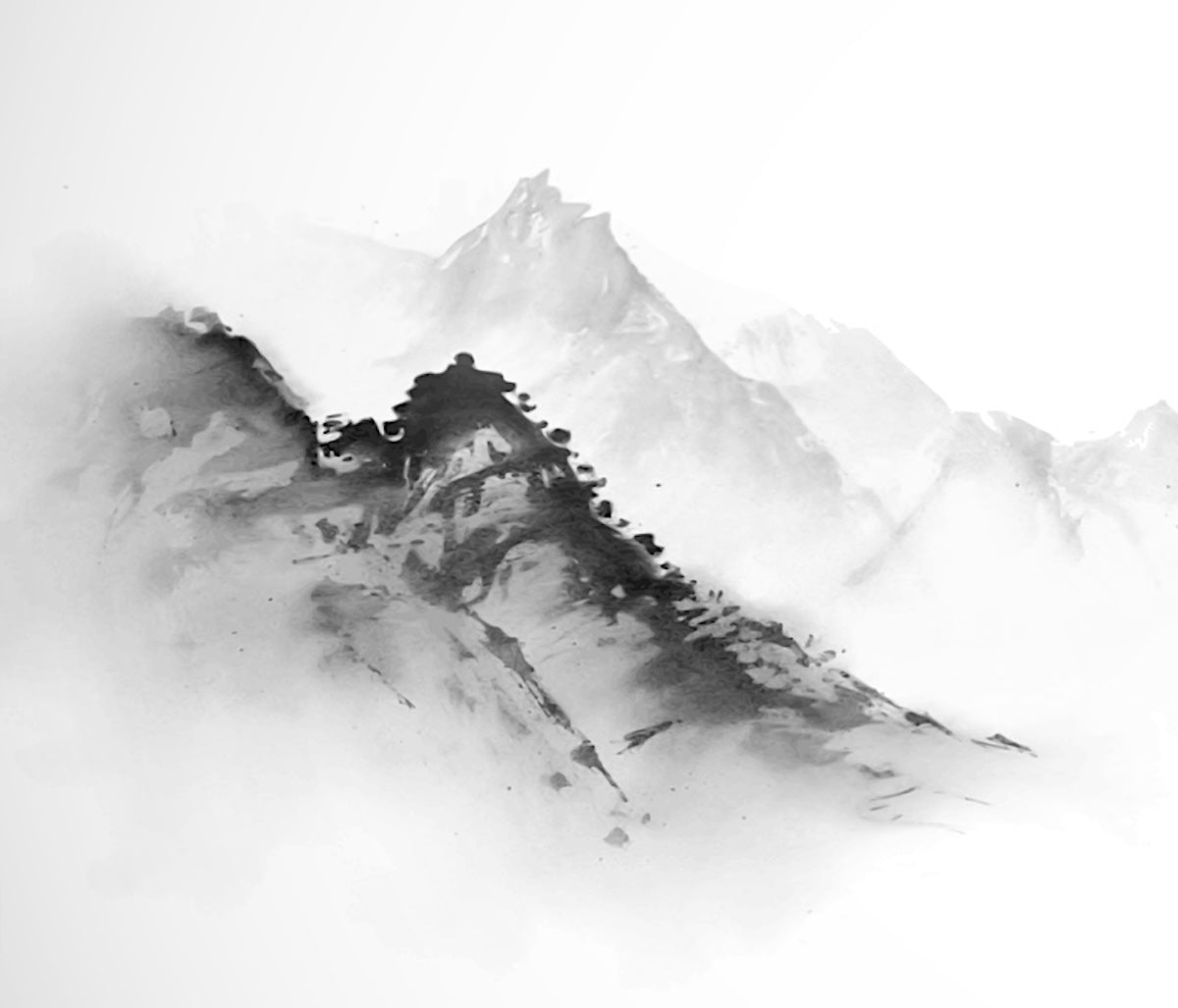 suiboku-ga mountains