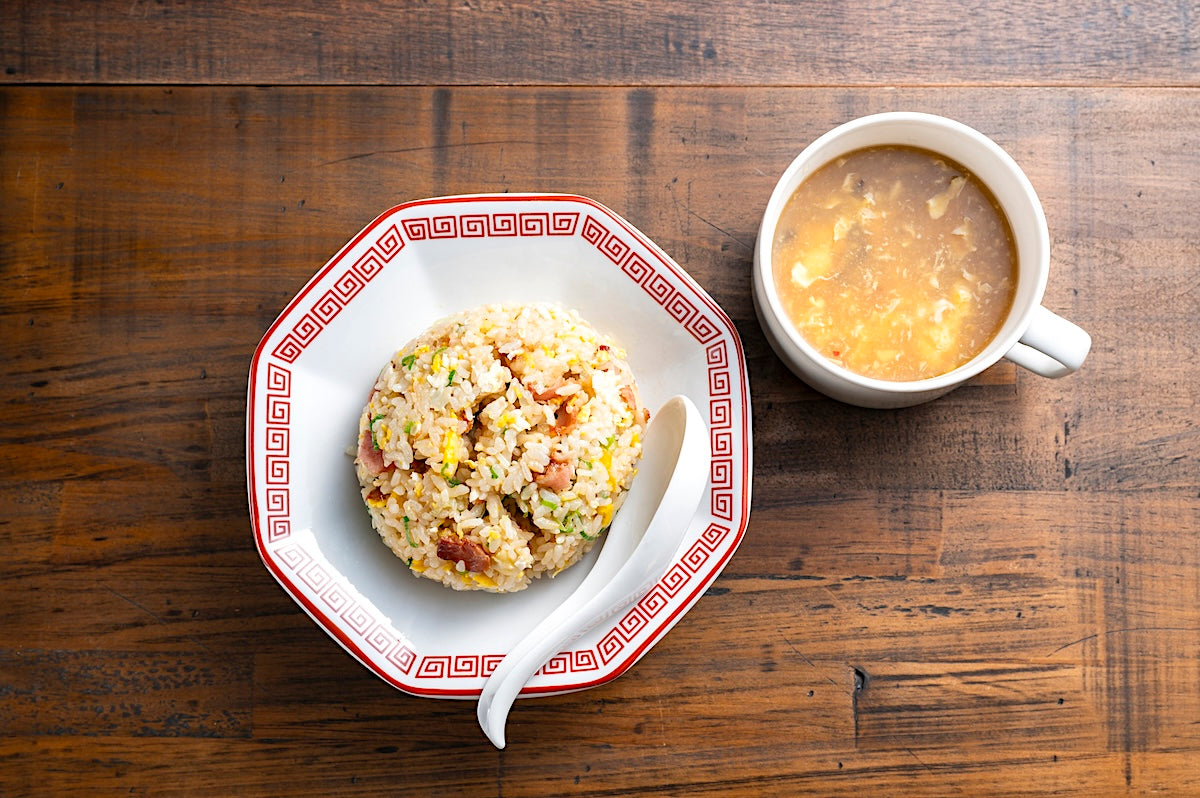 renge spoon with fried rice