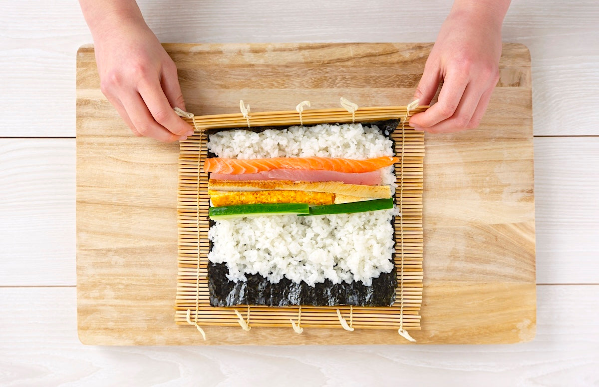 rolling sushi